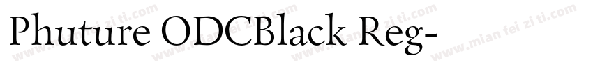 Phuture ODCBlack Reg字体转换